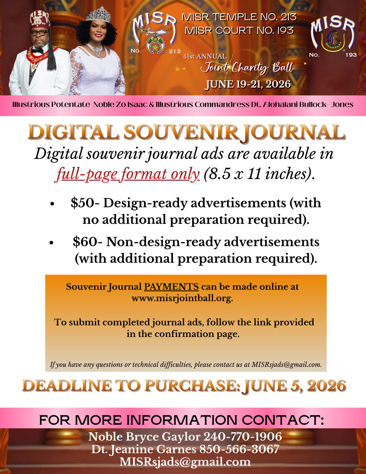 MISR-2026-JCB-SJ Digital Souvenir Journal Information